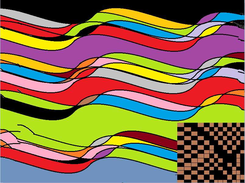 вълни от цветни вълни онлайн пъзел