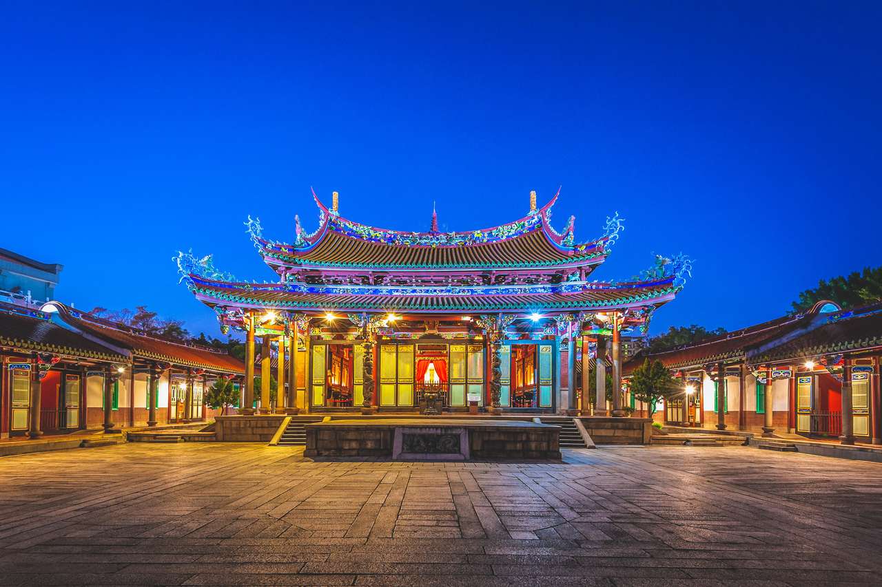 Храм в Тайбэе, Тайвань онлайн-пазл