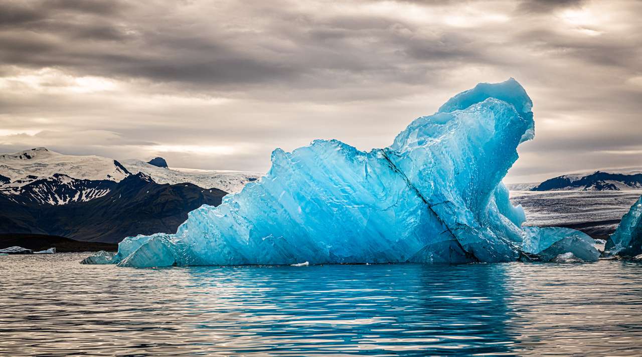 Gletscherlagune Jökulsarlon, Island Puzzlespiel online