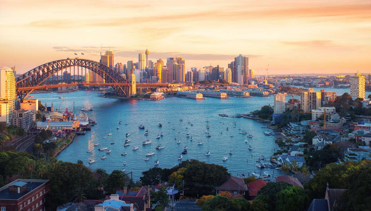 Panorama do porto de Sydney quebra-cabeças online