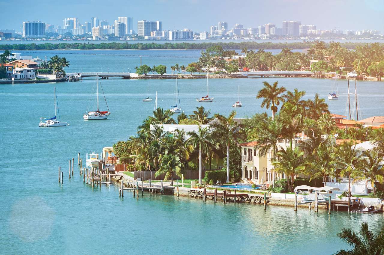 Casas en la ciudad de Miami Florida rompecabezas en línea