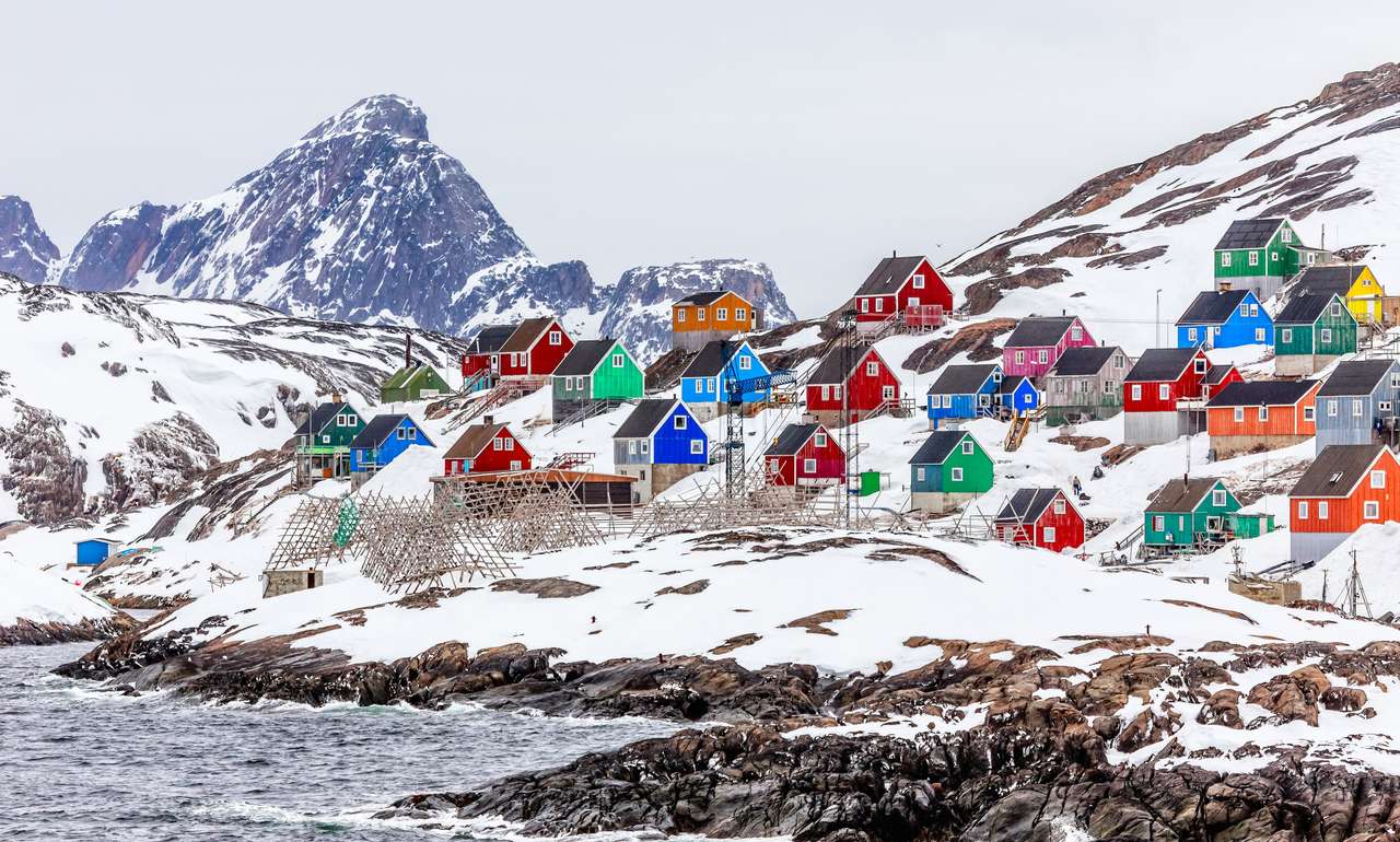 Село Кангамиут в Гренландия онлайн пъзел
