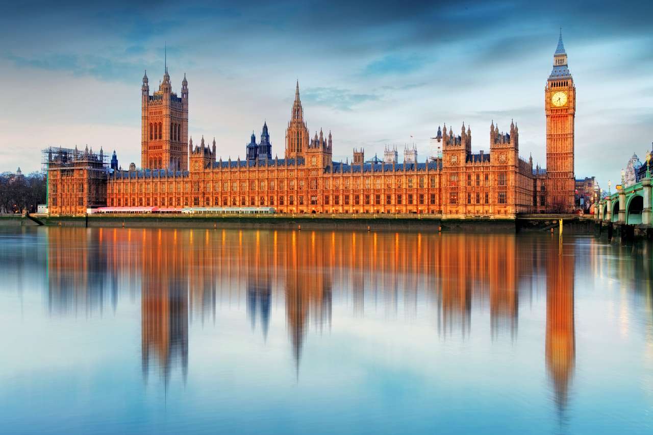 Casas del Parlamento y Big Ben rompecabezas en línea