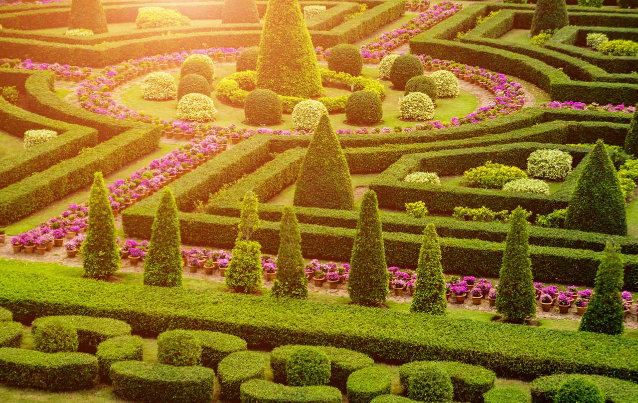 Luxusní krajinářský design tropické zahrady. online puzzle