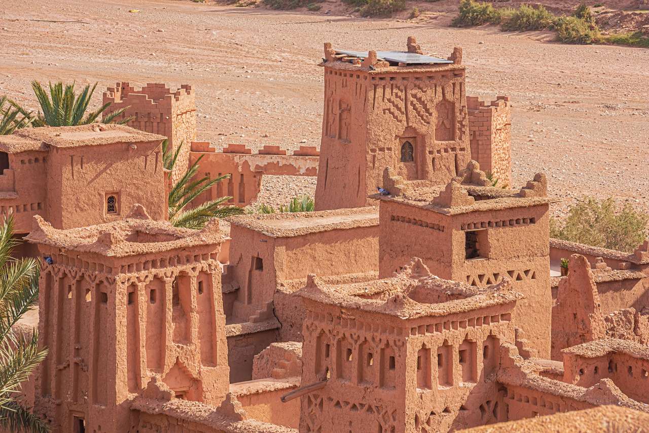 Οχυρωμένοι πύργοι στο Ait Benhaddou online παζλ
