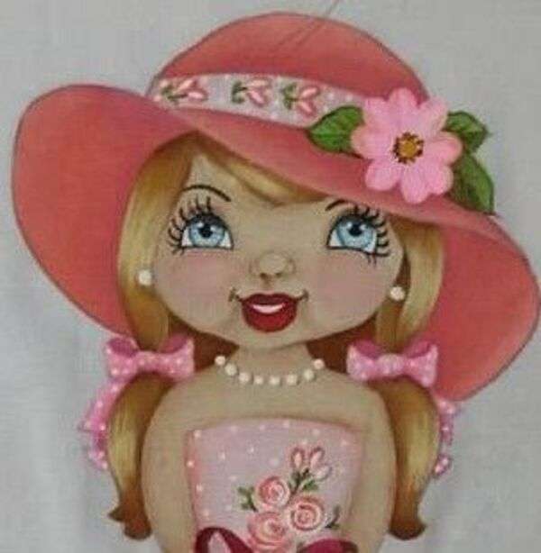 Diva girl růžové šaty a klobouk #1 online puzzle
