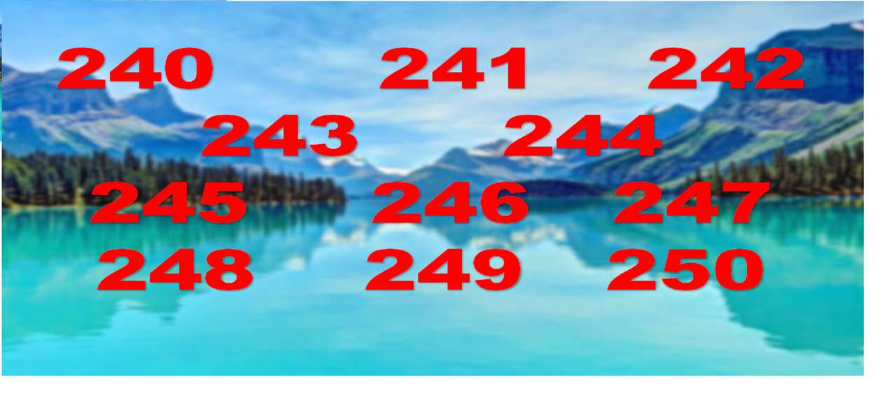 240 number jigsaw puzzle online