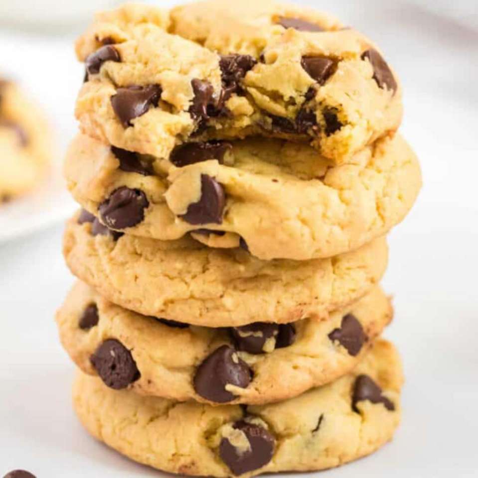 Stack of Chocolate chip cookies jigsaw puzzle online