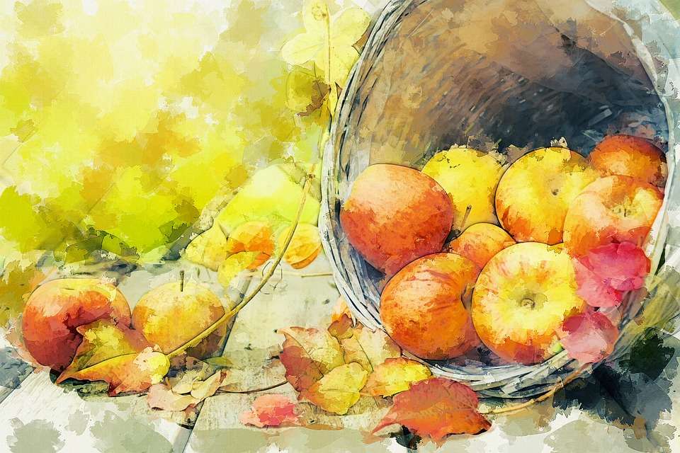 Снимка на натюрморт с плодове онлайн пъзел