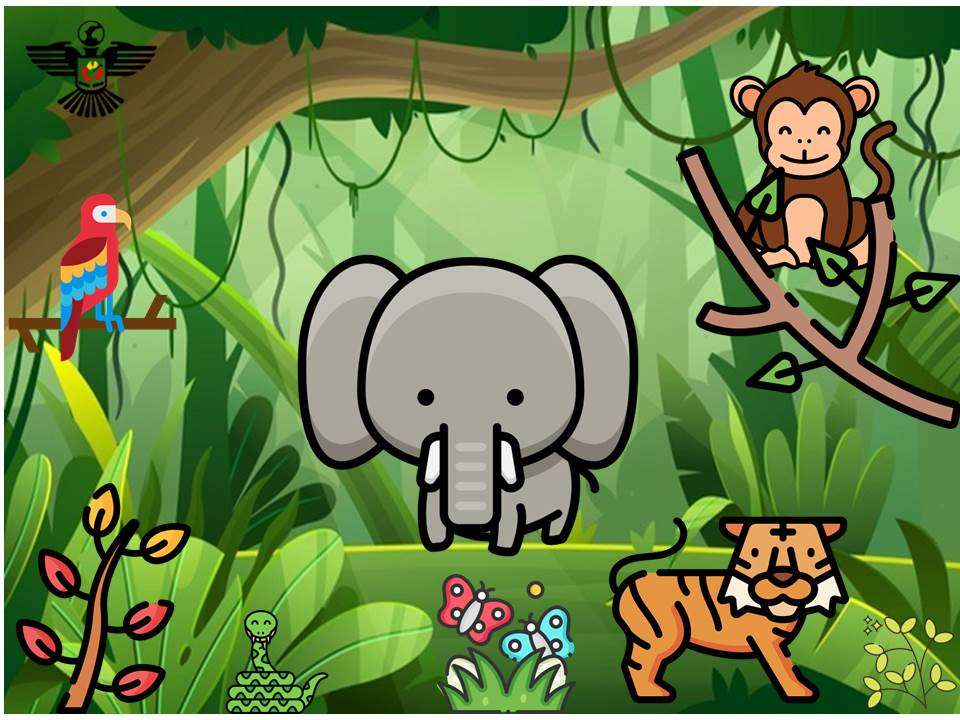Dschungel-Tiere-Puzzle Online-Puzzle
