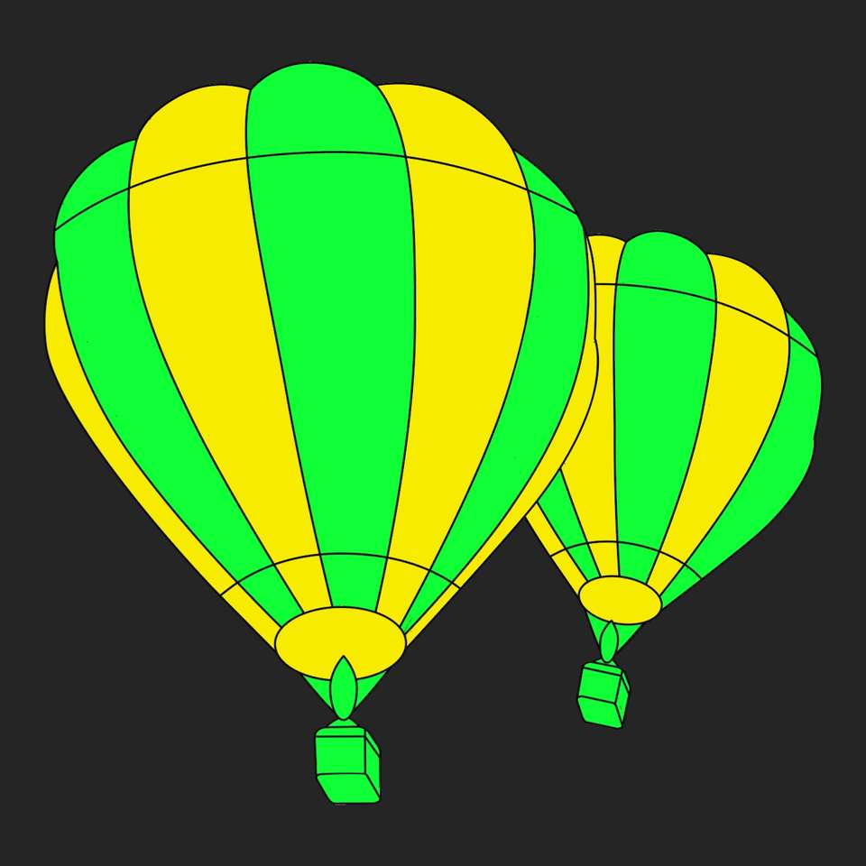 Flygande ballonger med luft Pussel online