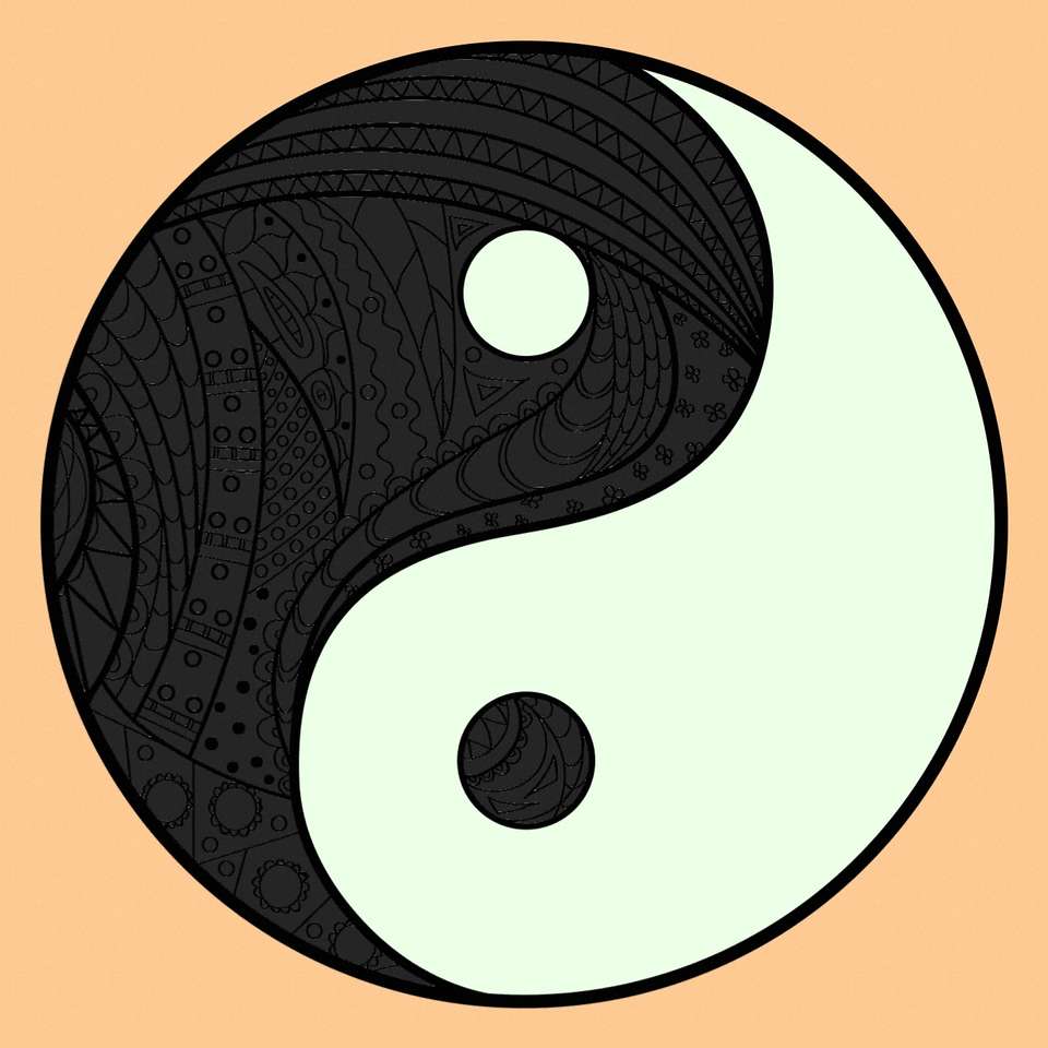 Yin och yan pussel på nätet