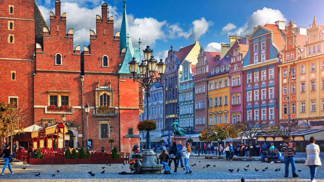 Markt in Wroclaw legpuzzel online