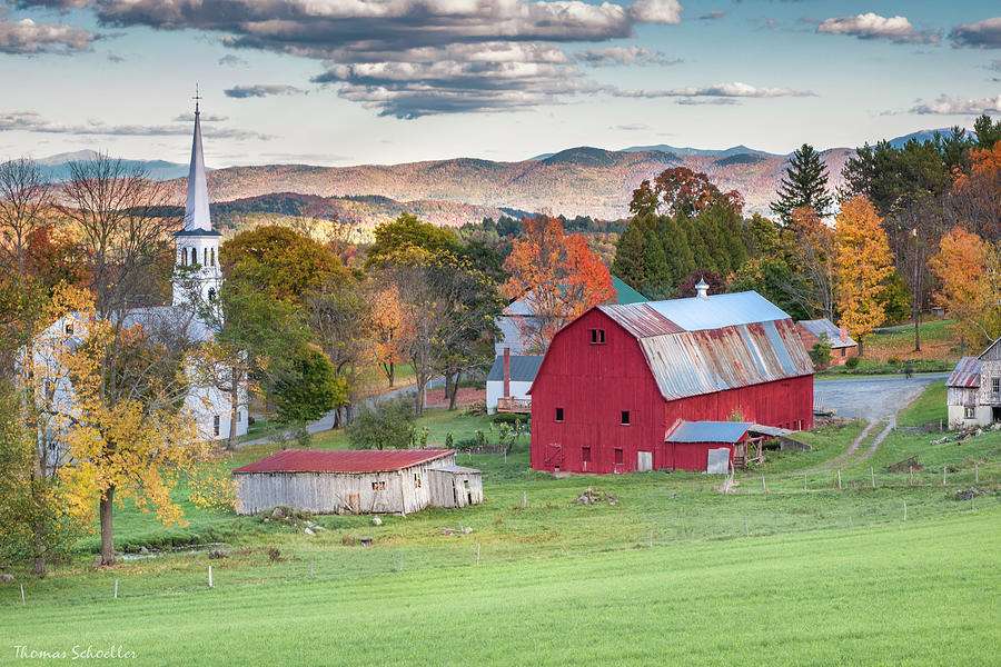 Krásná vesnice - Peacham Vermont online puzzle