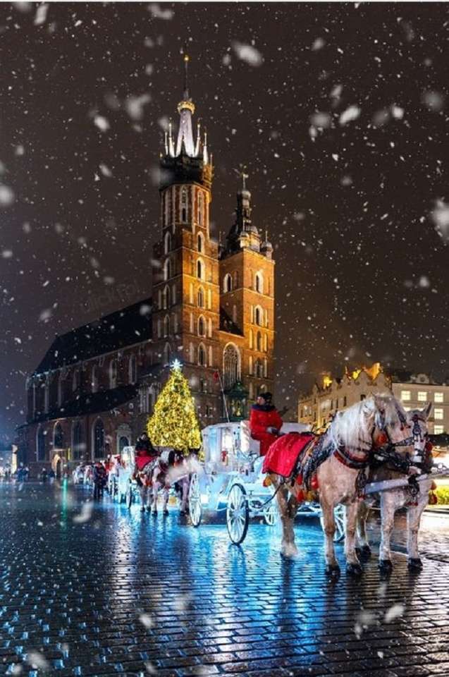 Krakow at night. jigsaw puzzle online