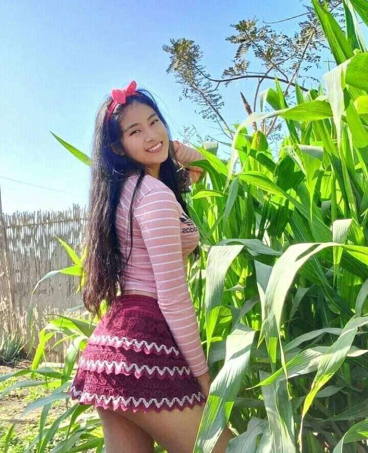 красива молода дівчина збирає кукурудзу пазл онлайн