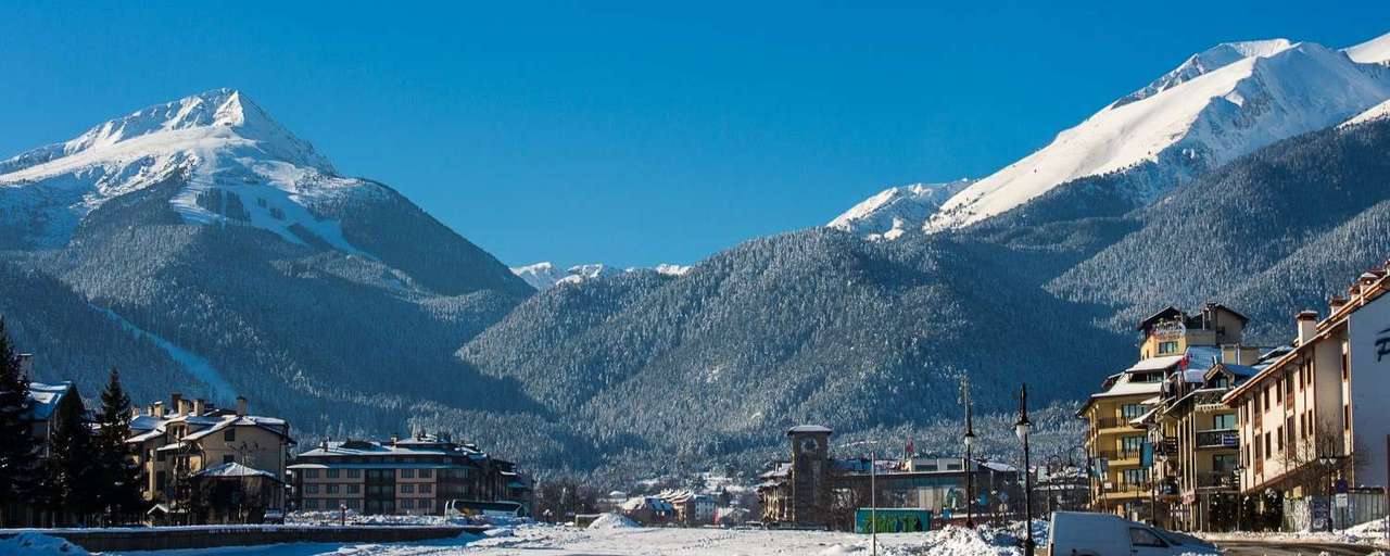 Bansko der schneebedeckte Berg Pirin Puzzlespiel online