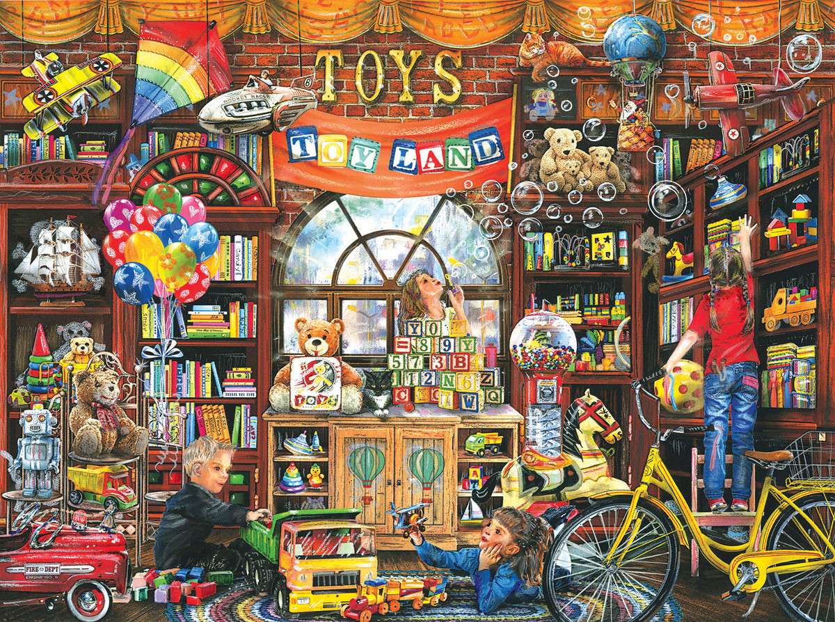 O mulțime de jucării. puzzle online