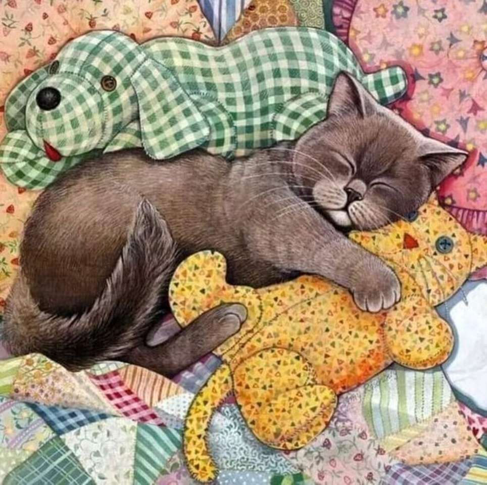 kitten slapen online puzzel