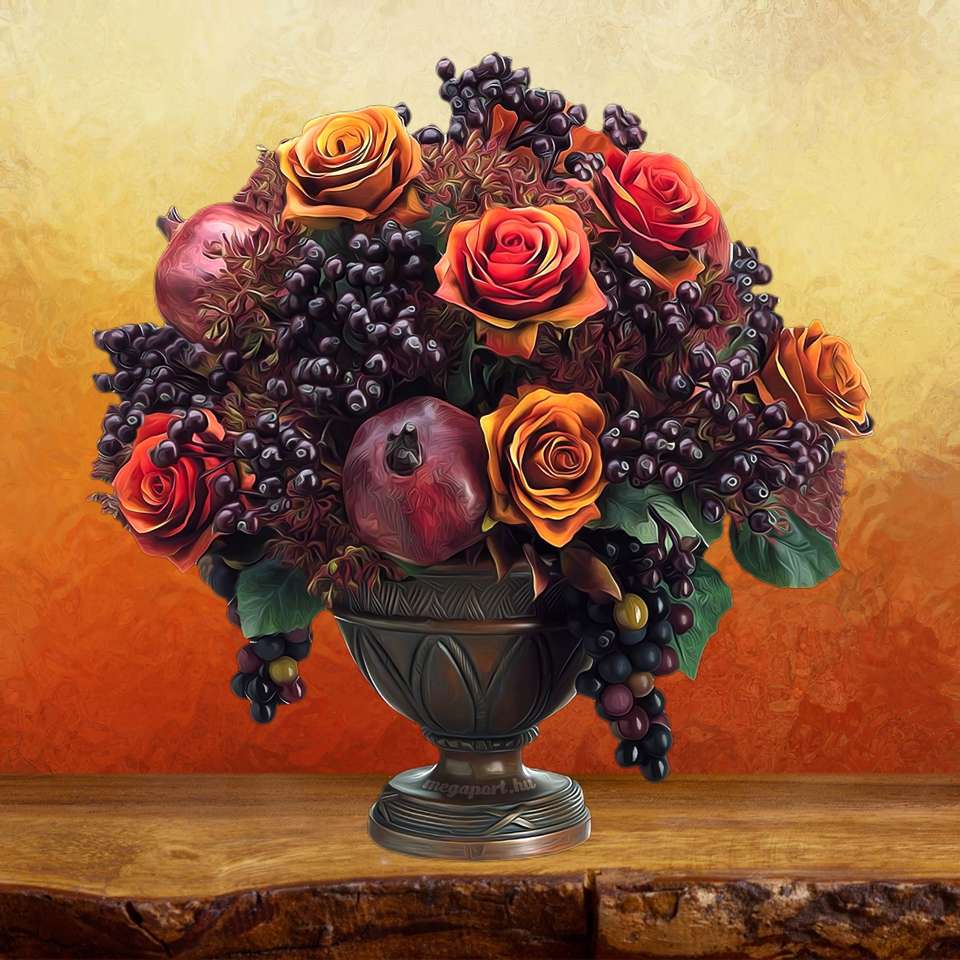 ваза с цветя онлайн пъзел