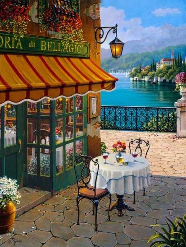 Cafeneaua Bellagio din Italia - Arta # 6 puzzle online