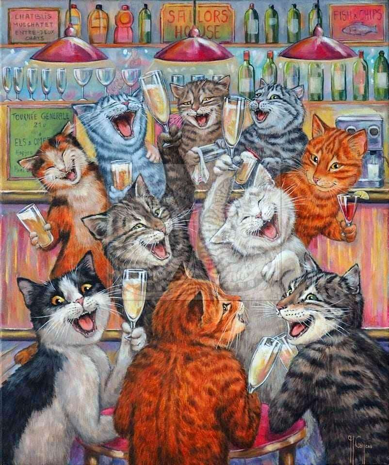 Kočičí večírek skládačky online