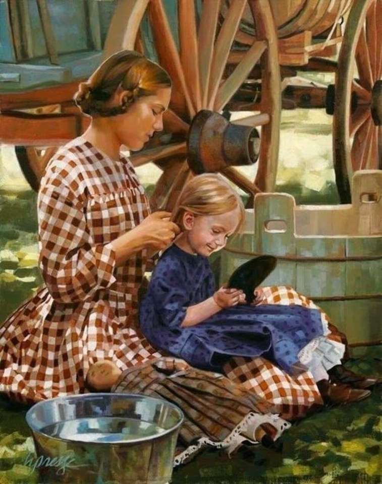 combing the girl jigsaw puzzle online