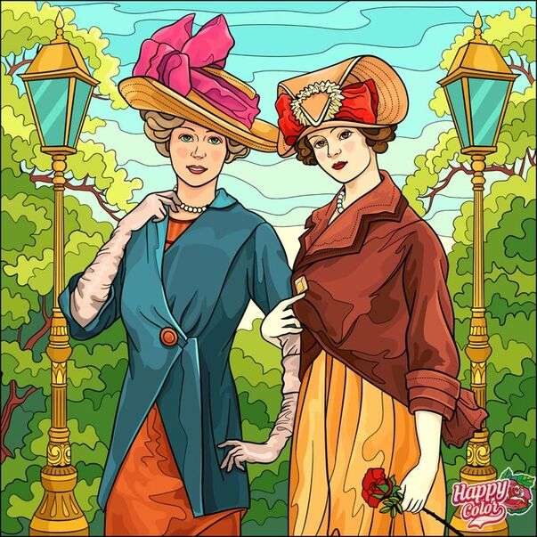 Two very elegant high society ladies online puzzle