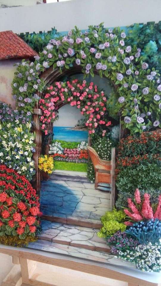 Гарний садовий будинок з терасою в Туреччині - Арт №7 онлайн пазл