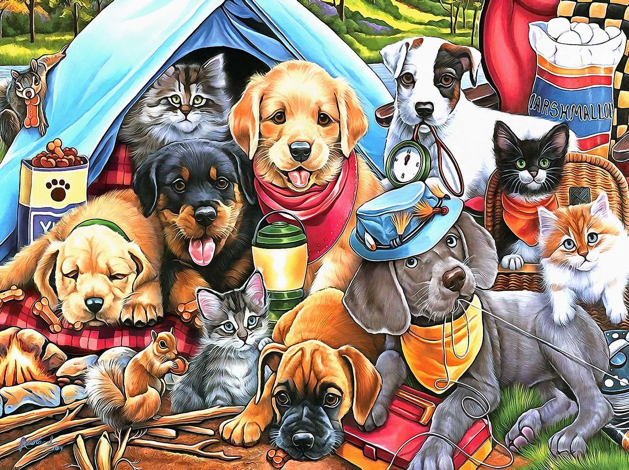 cuccioli e gattini puzzle online