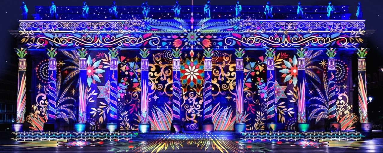 Illuminations Grand Théâtre de Bordeaux – karácsony 21 online puzzle