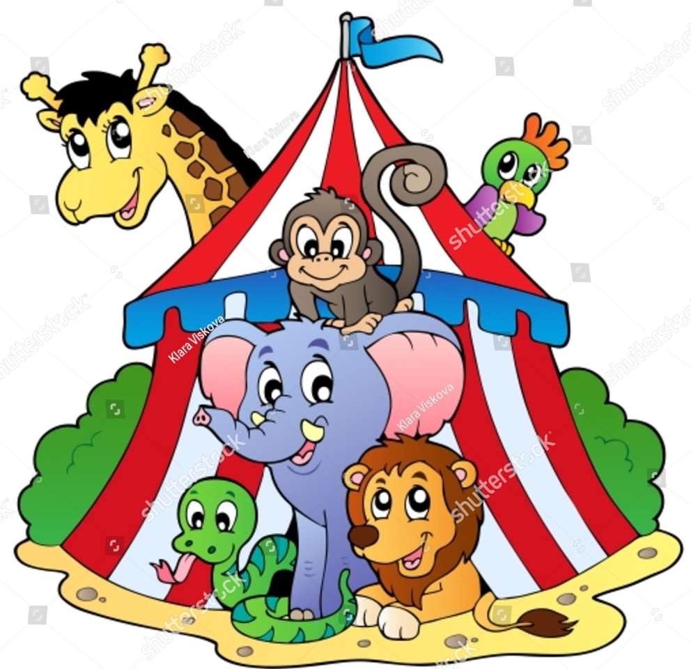 Animais de circo puzzle online