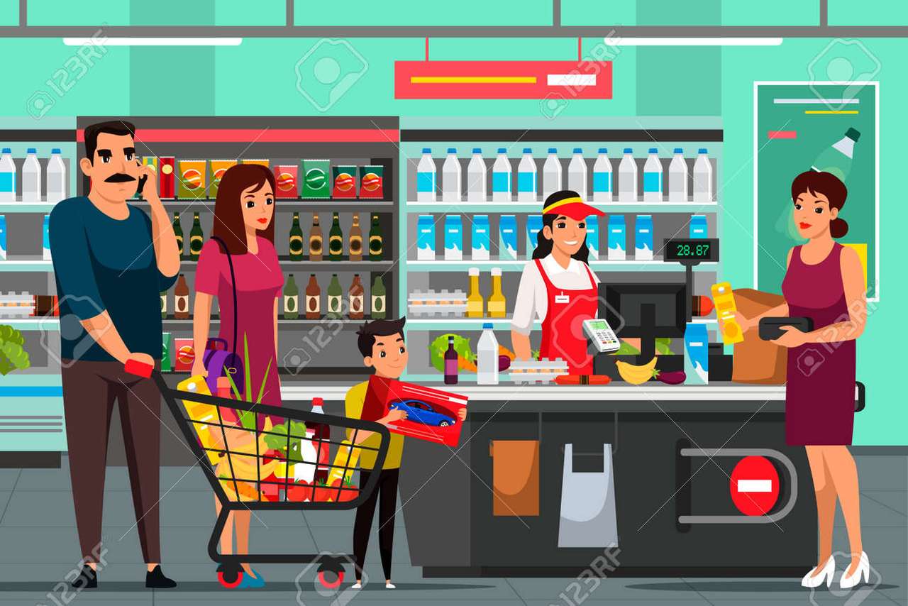 supermarkt voor 1e leerjaar legpuzzel online