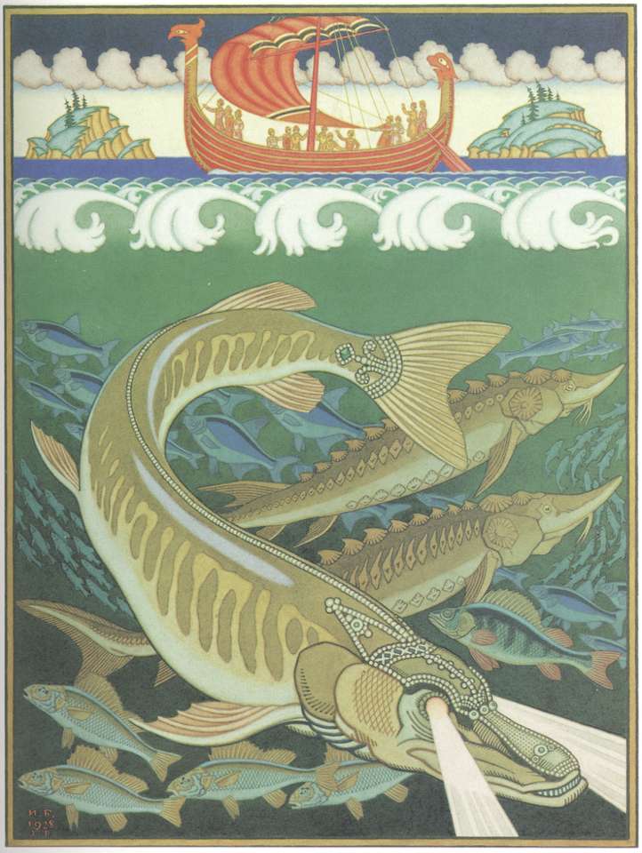 Ivan Bilibin – Illustration till eposet "Volga", 1 pussel på nätet