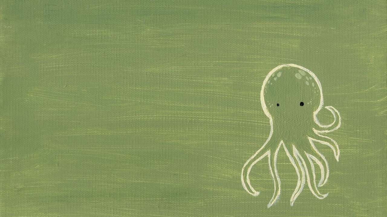Esthetische groene octopus legpuzzel online