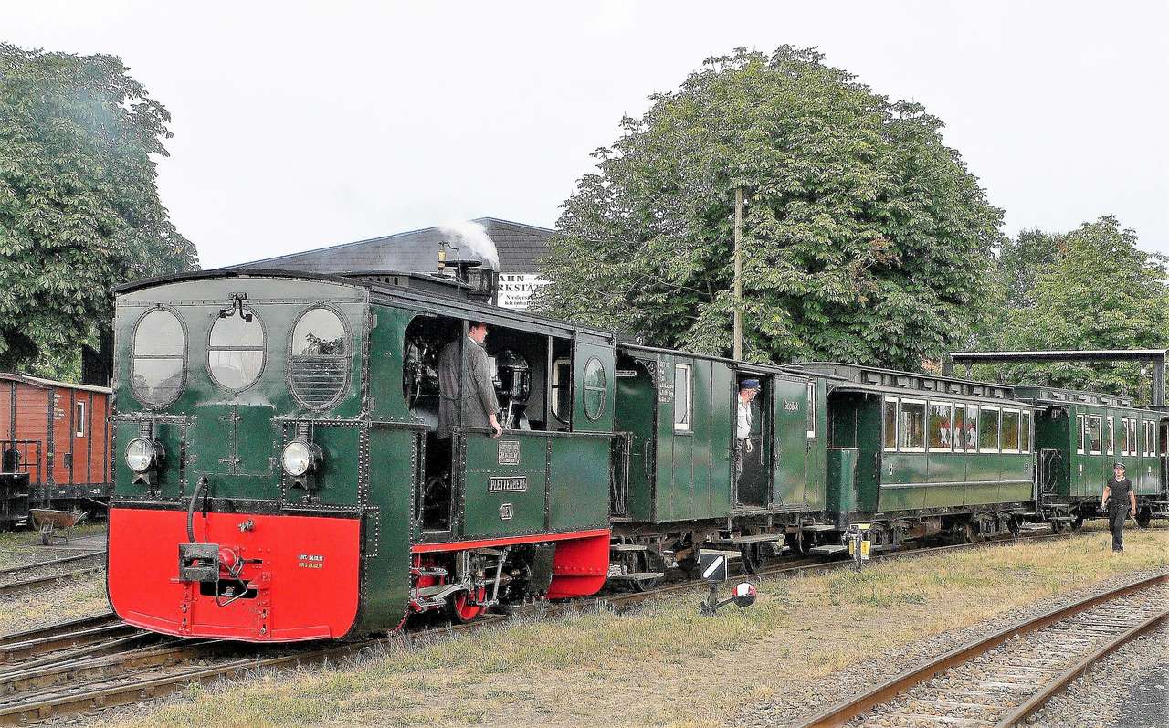 Ατμομηχανή DEV "Plettenberg" με τρένο μουσείων παζλ online
