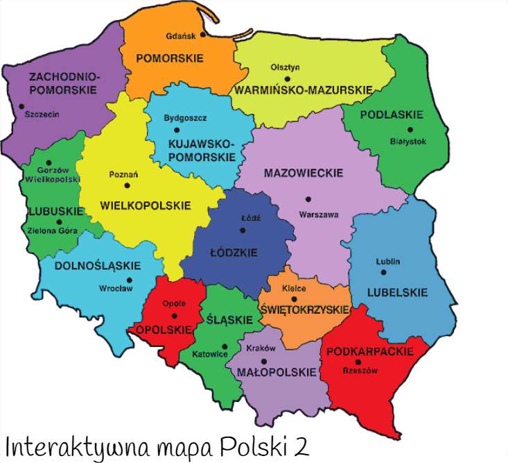 puzzle mapa Polska skládačky online