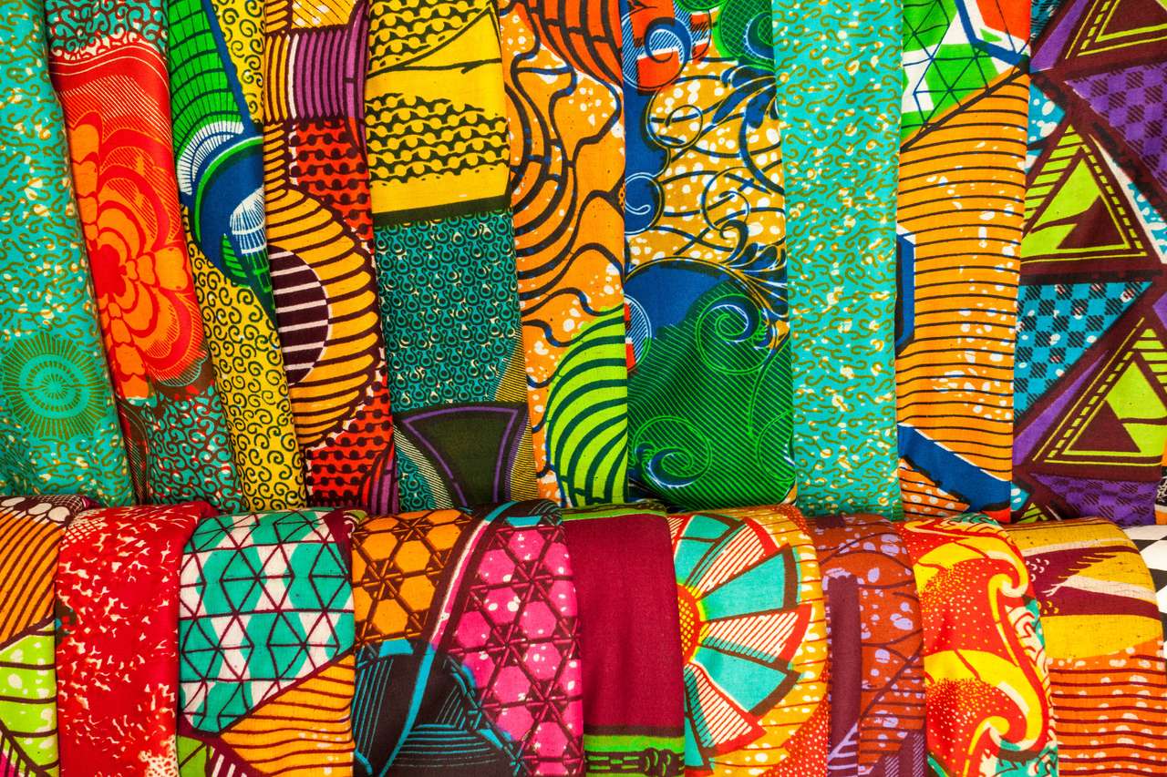 Αφρικανικά παραδοσιακά υφάσματα online παζλ