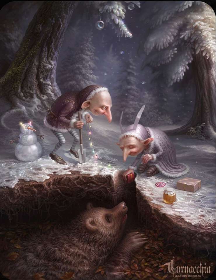 elfi nella foresta puzzle online