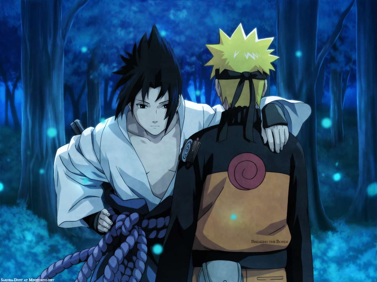 Sasuke Uchiha y Naruto Uzumaki rompecabezas en línea