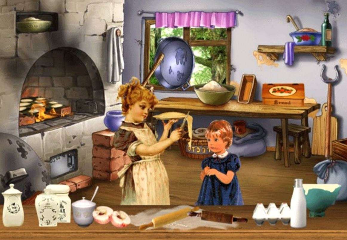 Kinder in der Küche Online-Puzzle