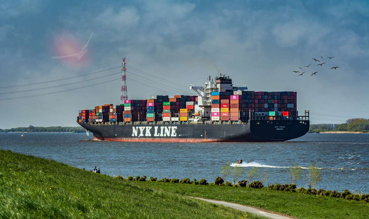 πλοίο, πλοίο μεταφοράς εμπορευματοκιβωτίων παζλ online