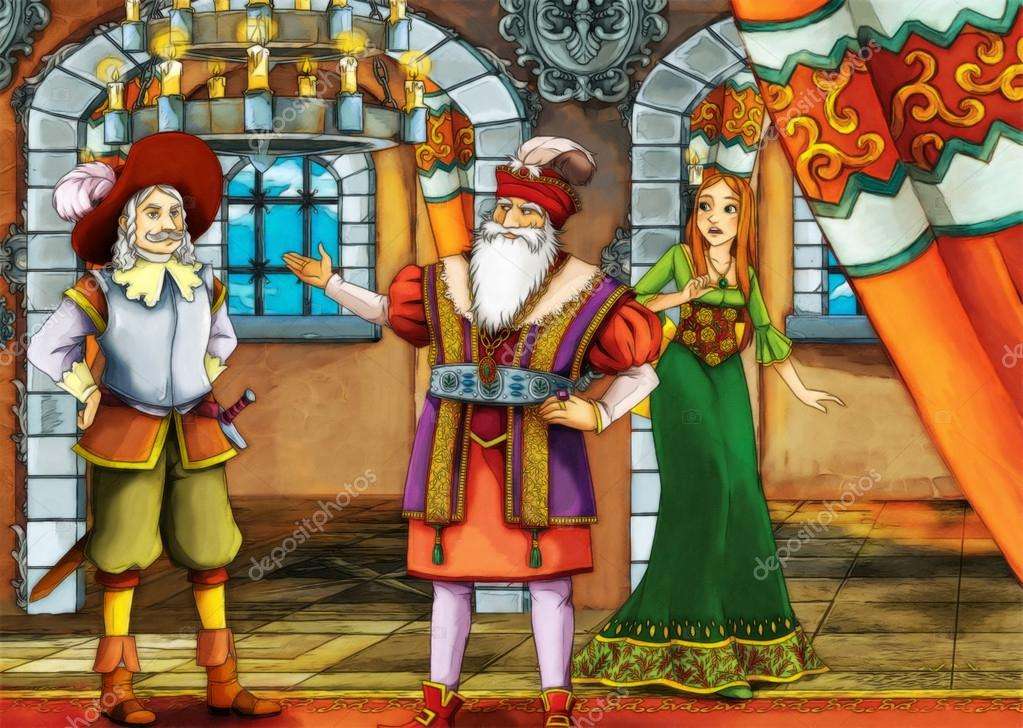 Cartoon fairy tale scene with different stories jigsaw puzzle online
