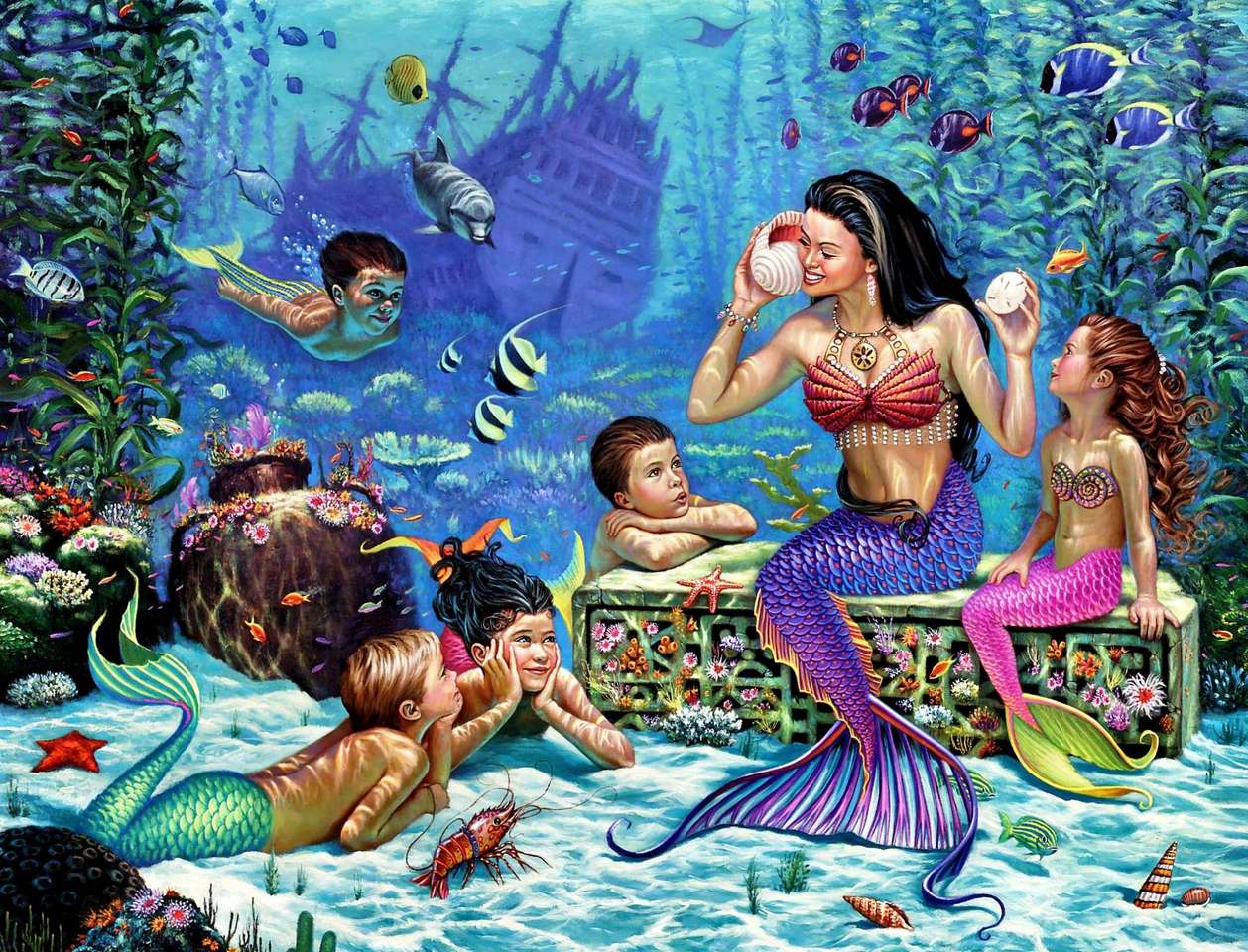 hraní mořských panen skládačky online