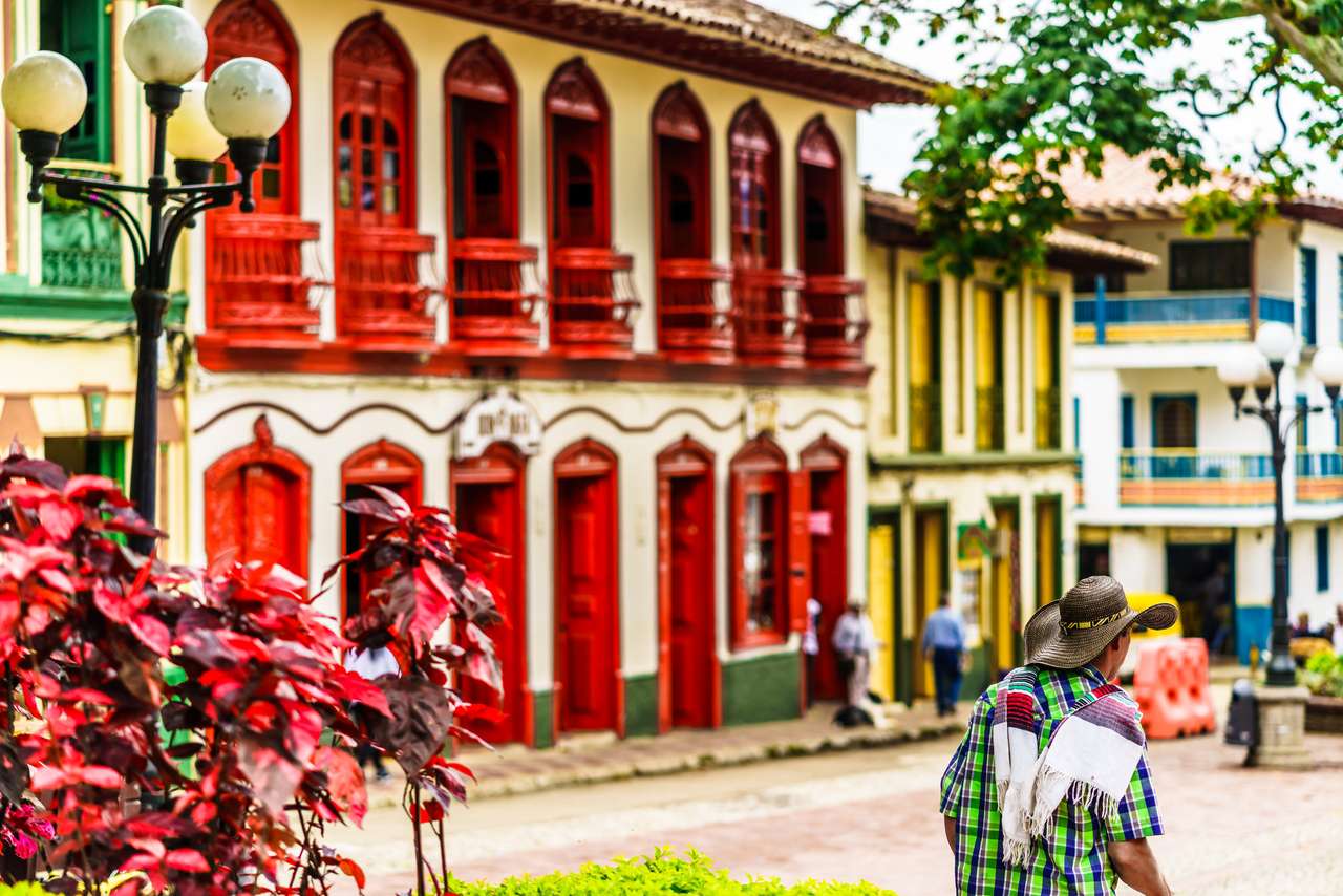 Koloniale gebouwen in Colombia legpuzzel online