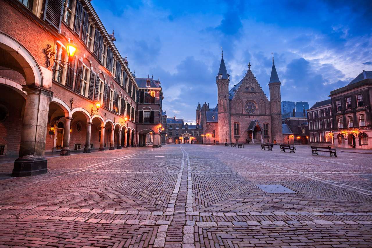 El centro de la ciudad de La Haya, edificios gubernamentales rompecabezas en línea
