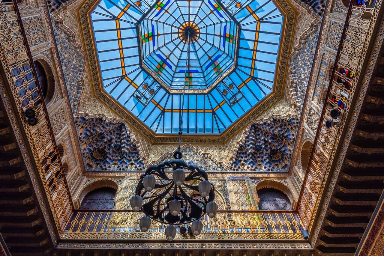 Plafond au Real Casino de Murcia en Espagne puzzle en ligne