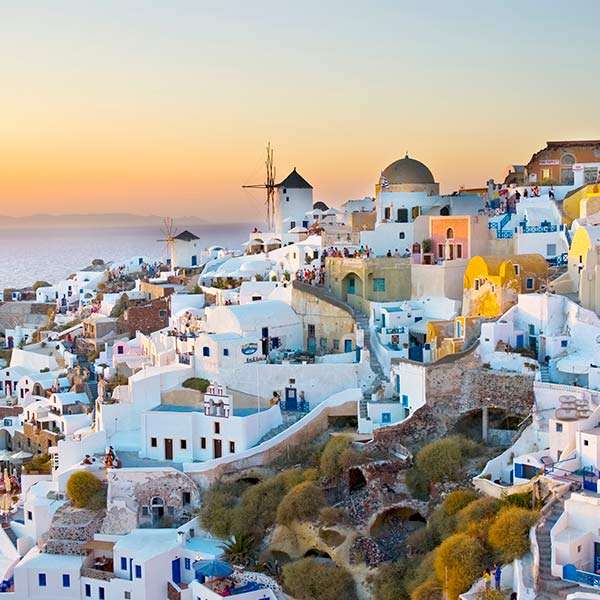 Cyclades blanches et bleues - Grèce puzzle en ligne