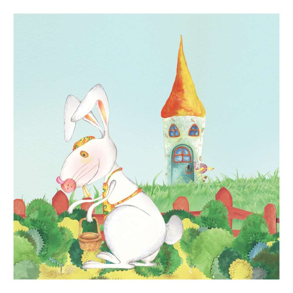 wit konijntje legpuzzel online