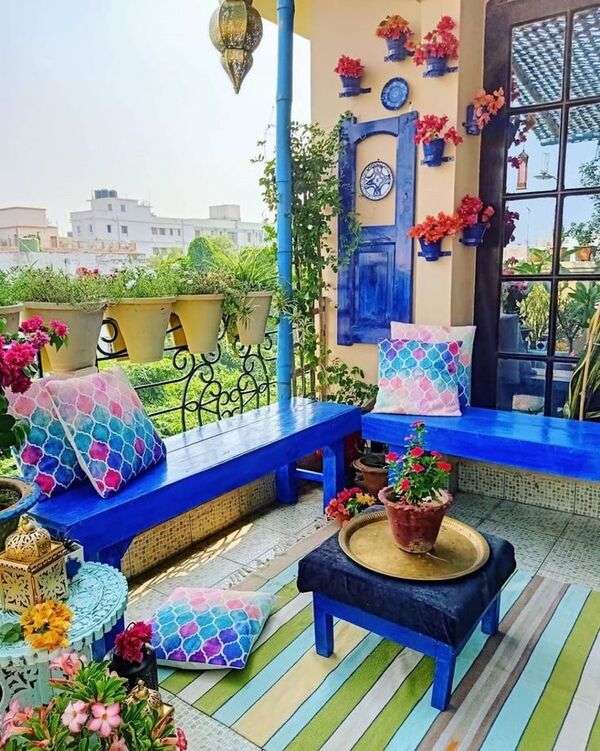 Schöne Dekoration eines Balkons - #1 Puzzlespiel online